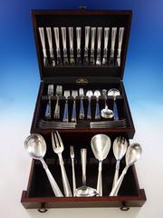 Baronet Aka Arvesolv by Hans Hansen Set di posate in argento Sterling Servizio Danese