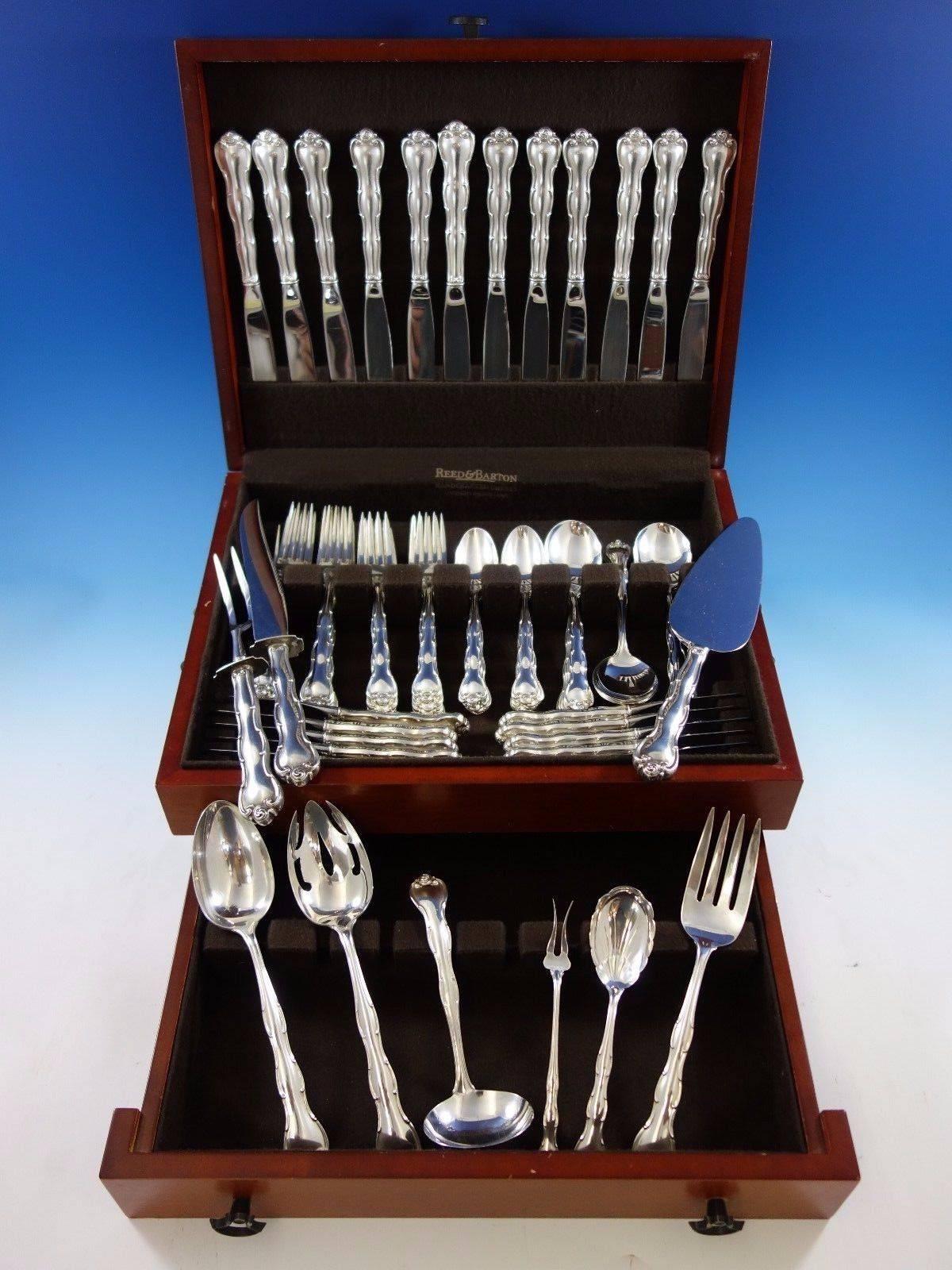Rondo by Gorham sterling silver flatware set of 81 pieces. This set includes: 

12 knives, 8 7/8