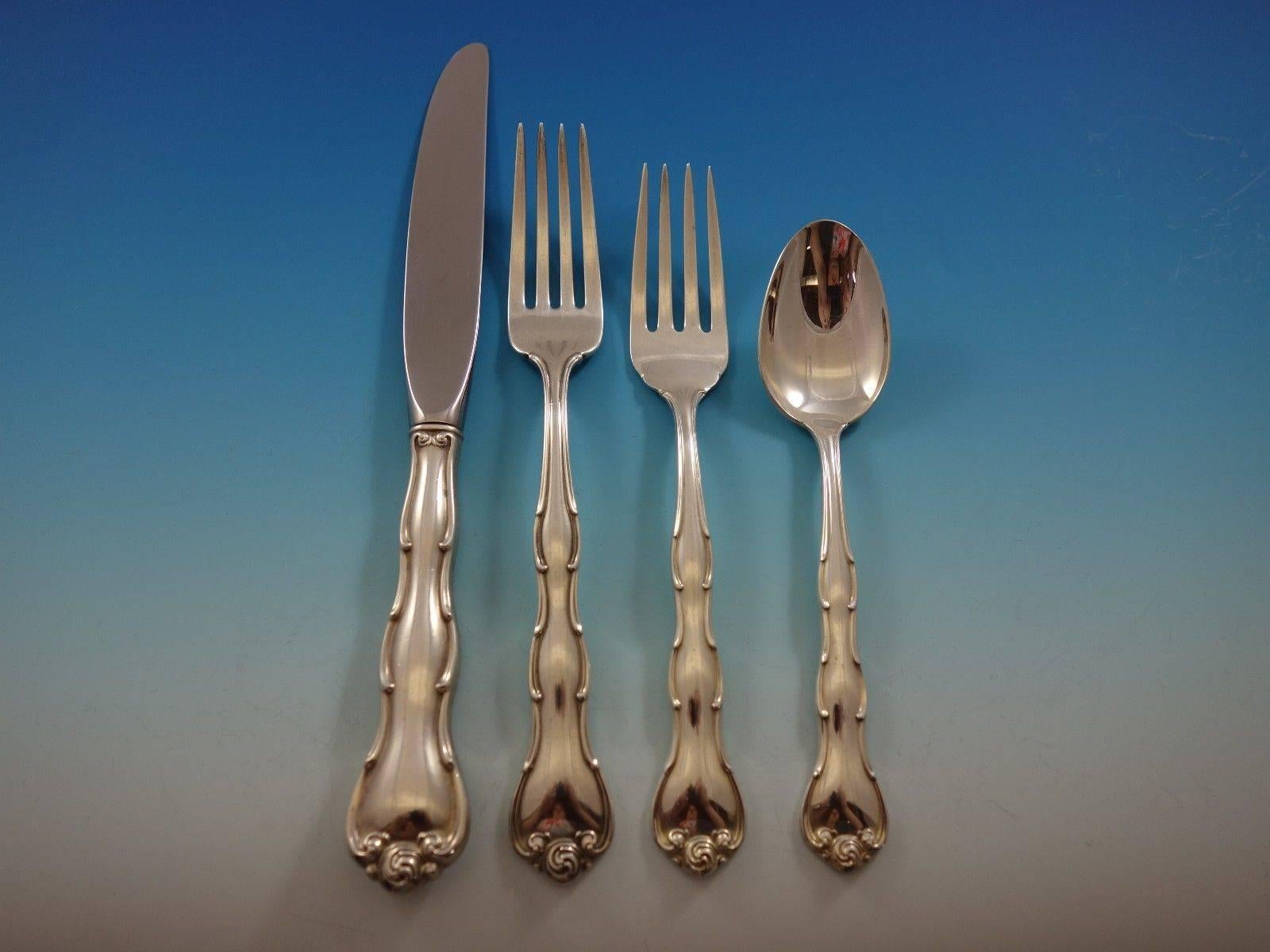 Rondo by Gorham Sterling Silver Flatware Set for 12 Service Luncheon, 81 Pieces In Excellent Condition For Sale In Big Bend, WI