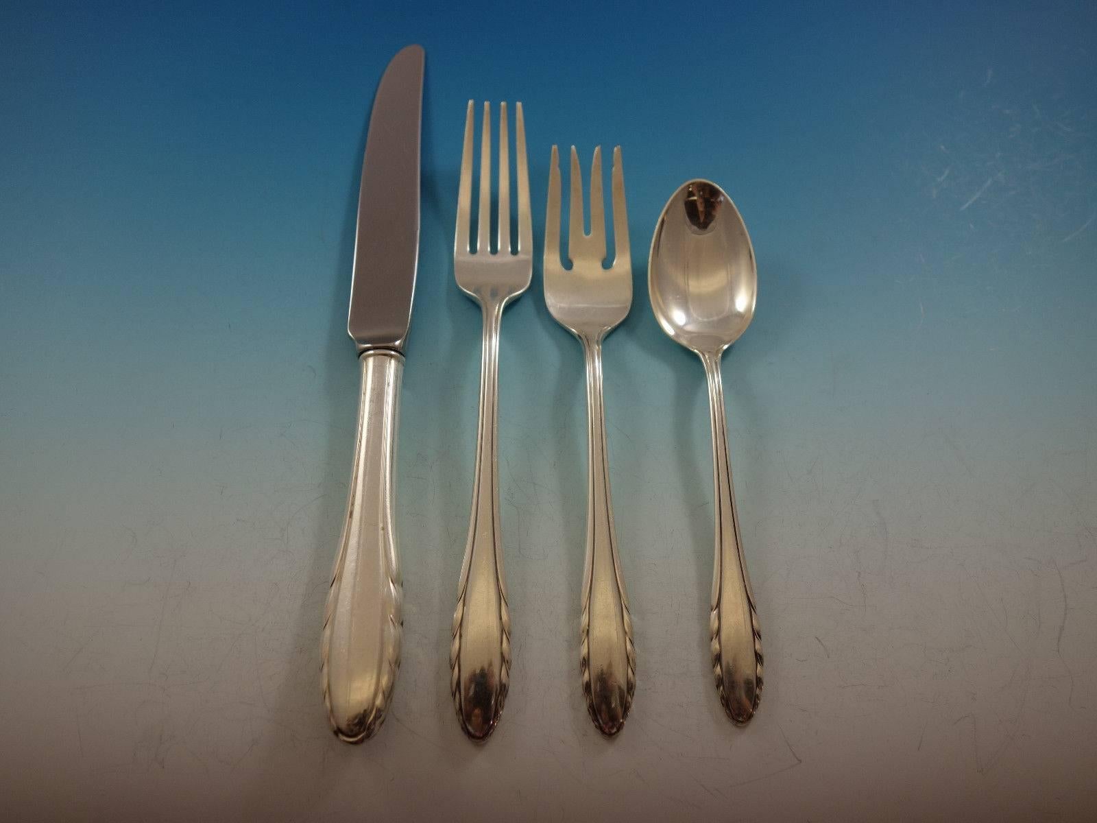 Lyric by Gorham Sterling Silver Flatware Set for Eight Service 54 Pieces In Excellent Condition In Big Bend, WI