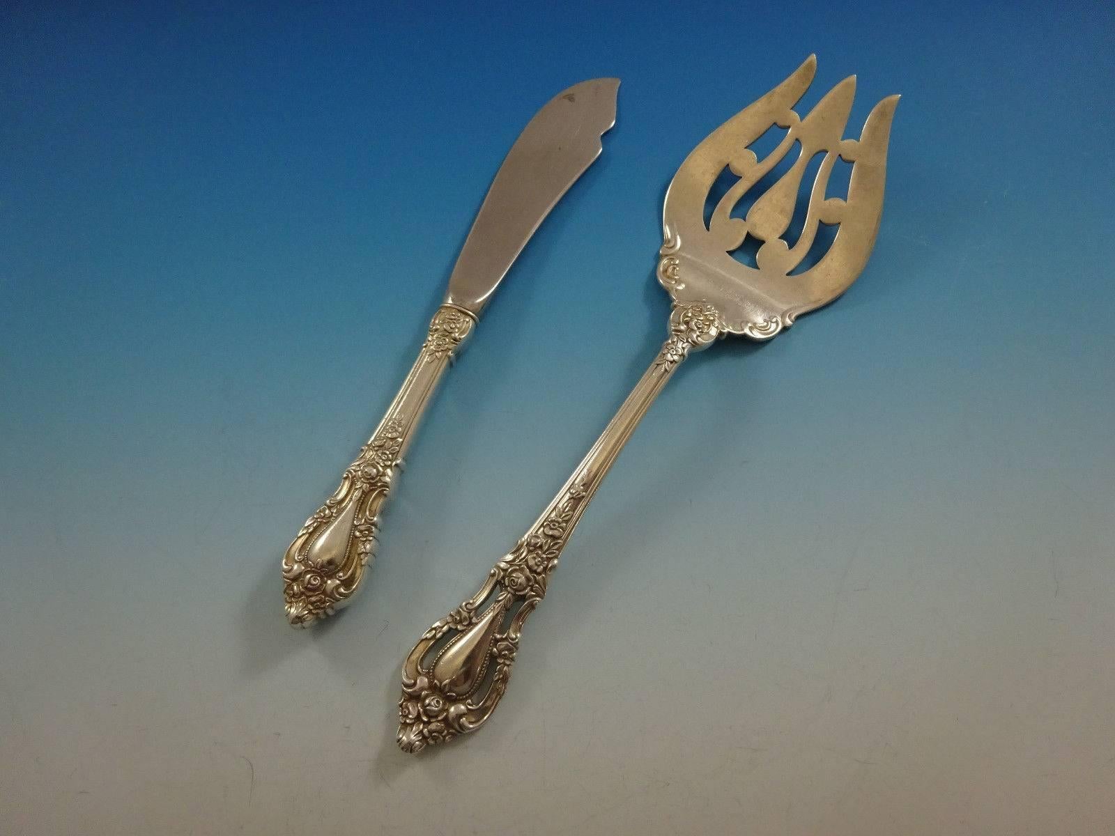 Eloquence by Lunt Sterling Silver Flatware Set 12 Service 70 Pcs Dinner Size In Excellent Condition In Big Bend, WI