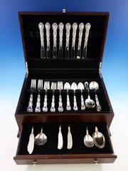 French Scroll by Alvin Sterling Silver Flatware Set for 8 Service 52 Pieces