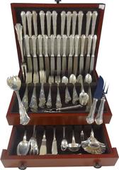 Savoy by Buccellati Sterling Silver Dinner Flatware Set 12 Service 134 Pcs Italy