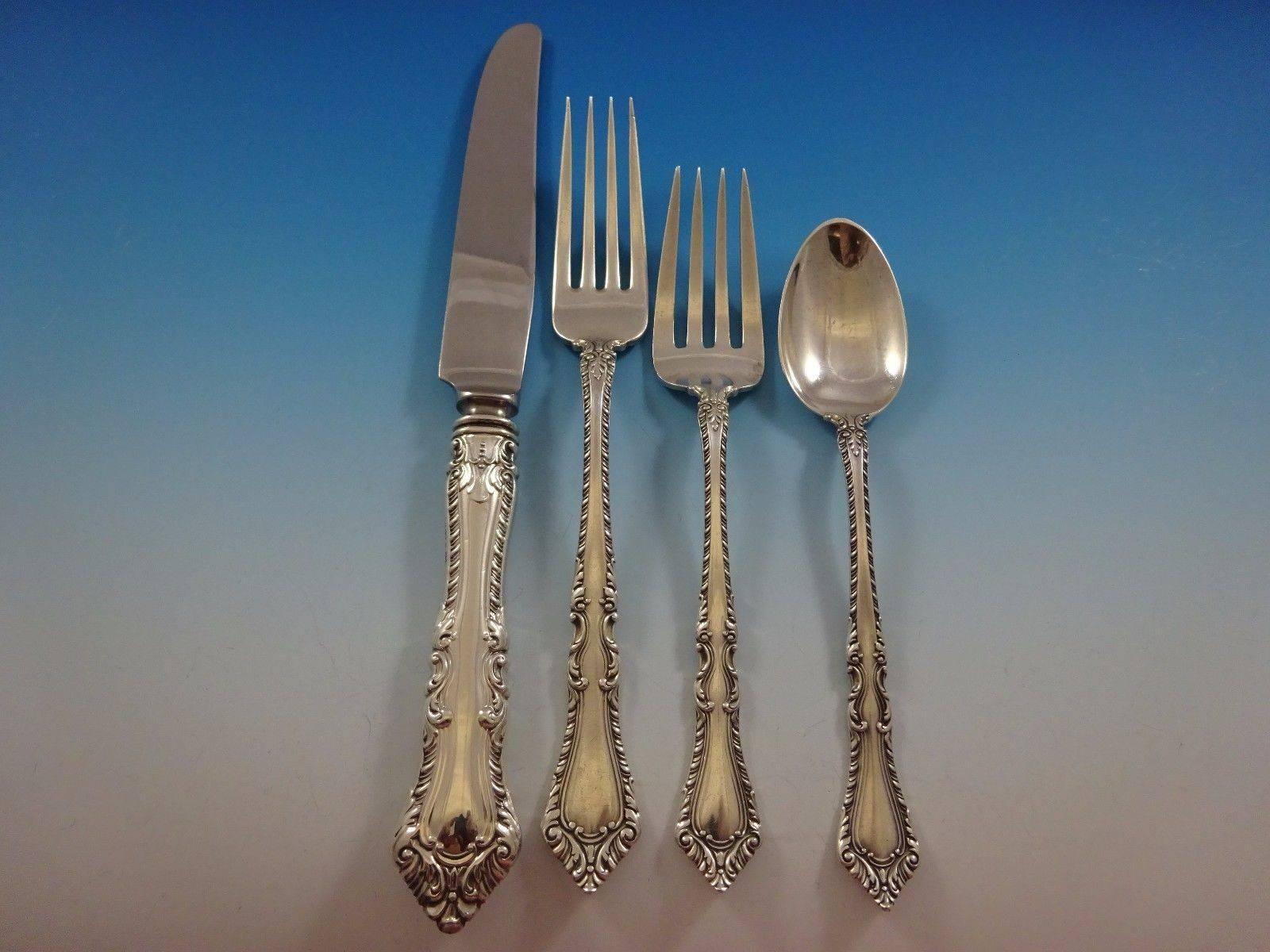 20th Century Foxhall by Watson Sterling Silver Flatware Service for 8 Set 56 Pieces For Sale