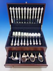 Delacourt by Lunt Sterling Silver Flatware Set, 12 Service Luncheon, 56 Pieces
