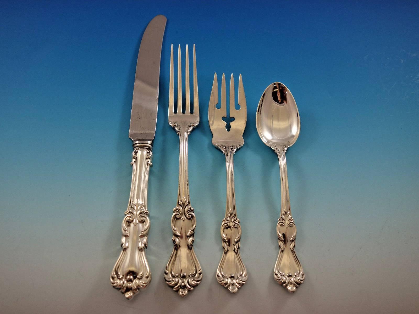 Marlborough by Reed and Barton Sterling Silver Flatware Set for 8 Service 36 Pcs In Excellent Condition For Sale In Big Bend, WI