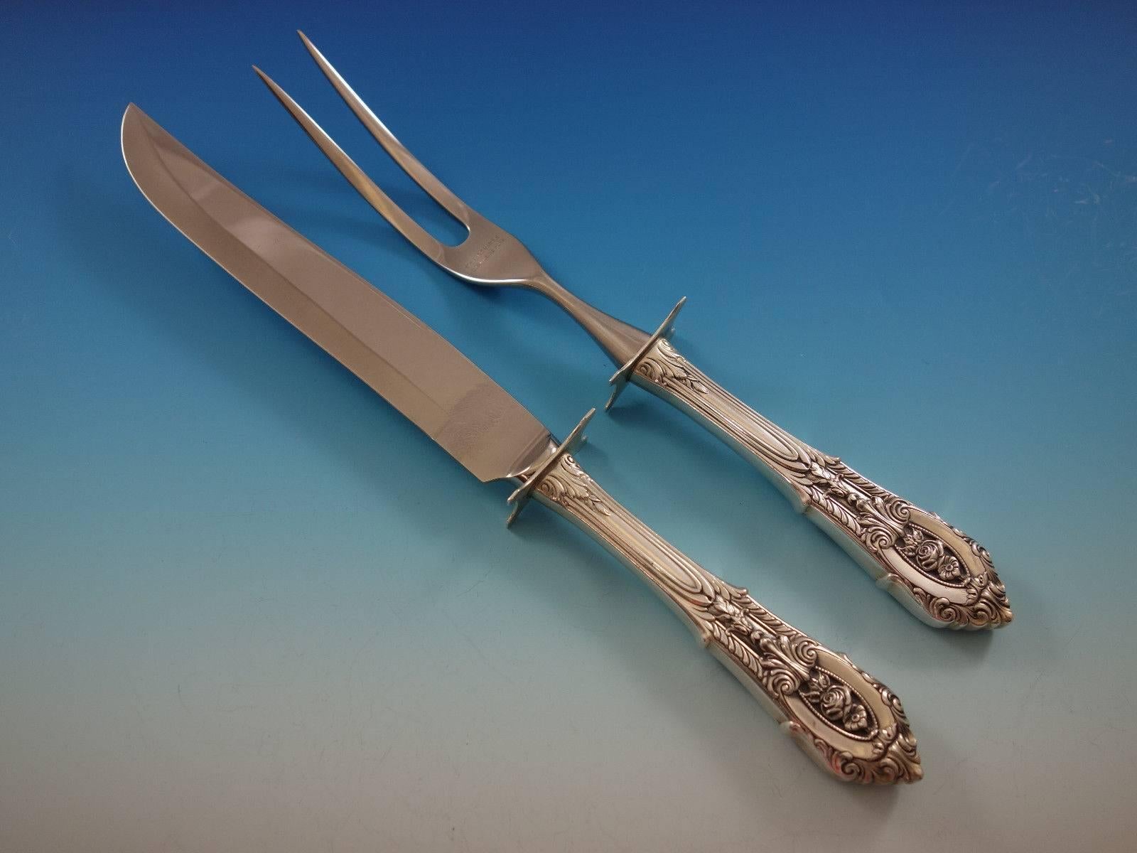 Rose Point by Wallace Set di posate in argento per 8 persone Servizio di 41 pezzi per la cena in vendita 3
