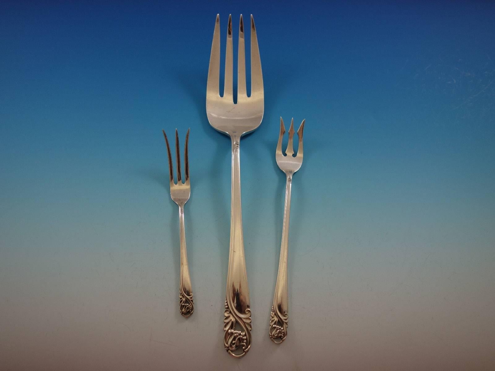 Service de couverts en argent sterling Spring Glory par International pour 96 personnes 623 pièces en vente 2