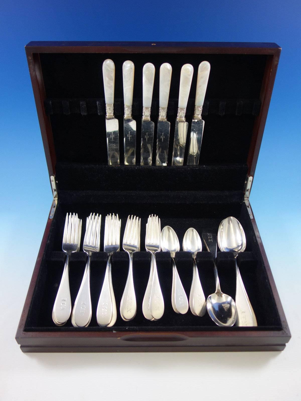 Yerba Buena by Vanderslice Sterling Silver Flatware Set 41 Pcs California Silver In Excellent Condition For Sale In Big Bend, WI