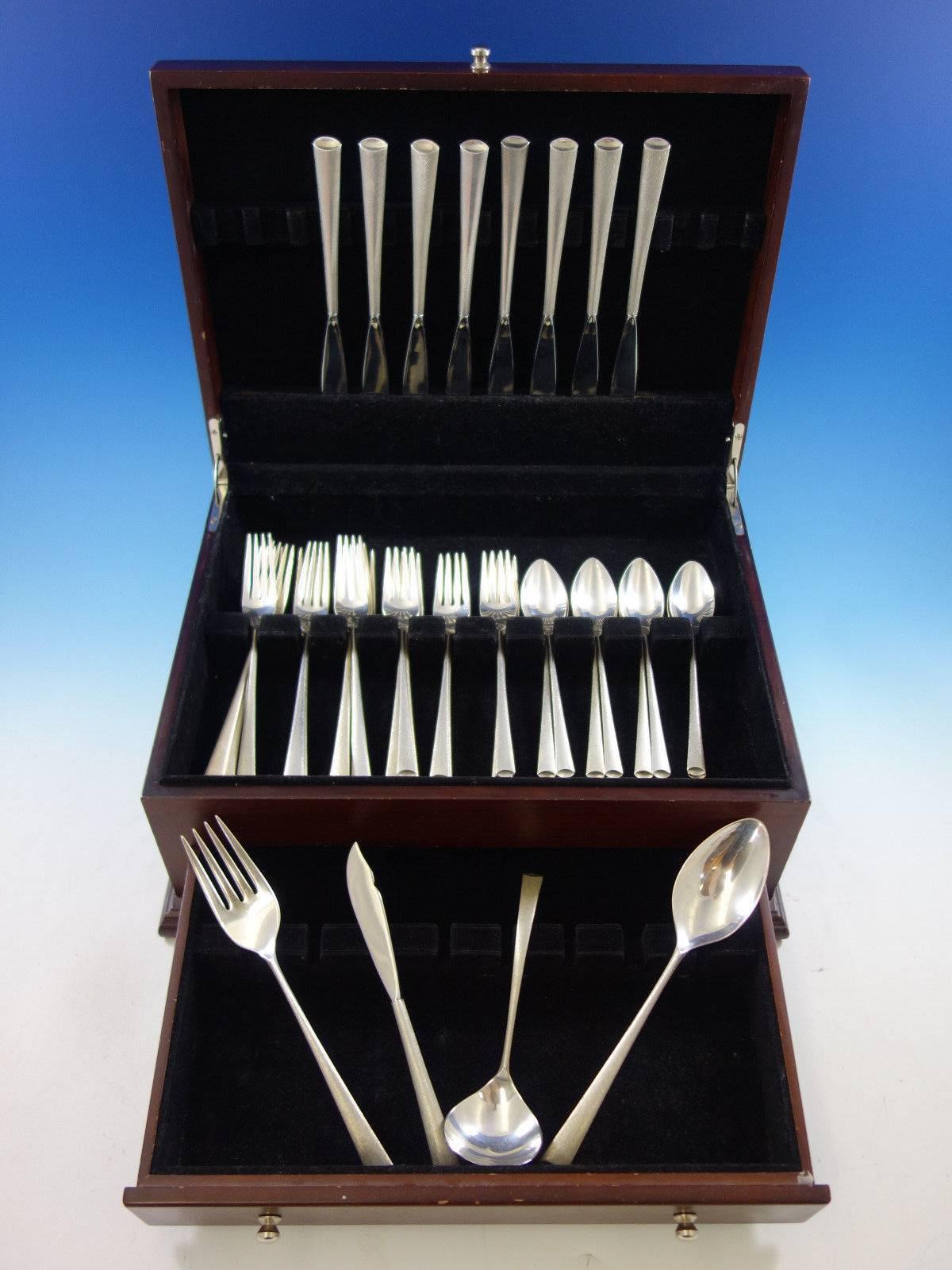 Royal satin by Wallace sterling silver flatware set - 36 pieces. This set includes: 

eight knives, 9