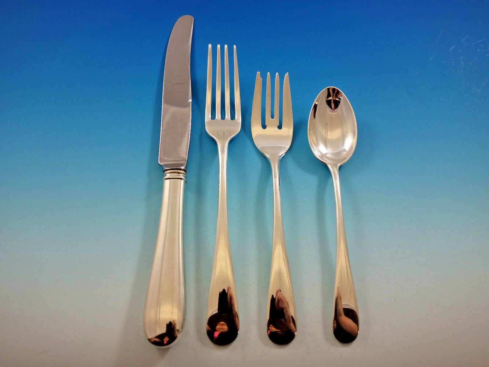 French Colonial by Blackinton Sterling Silver Flatware Set Service 26 Pcs Plain In Excellent Condition In Big Bend, WI