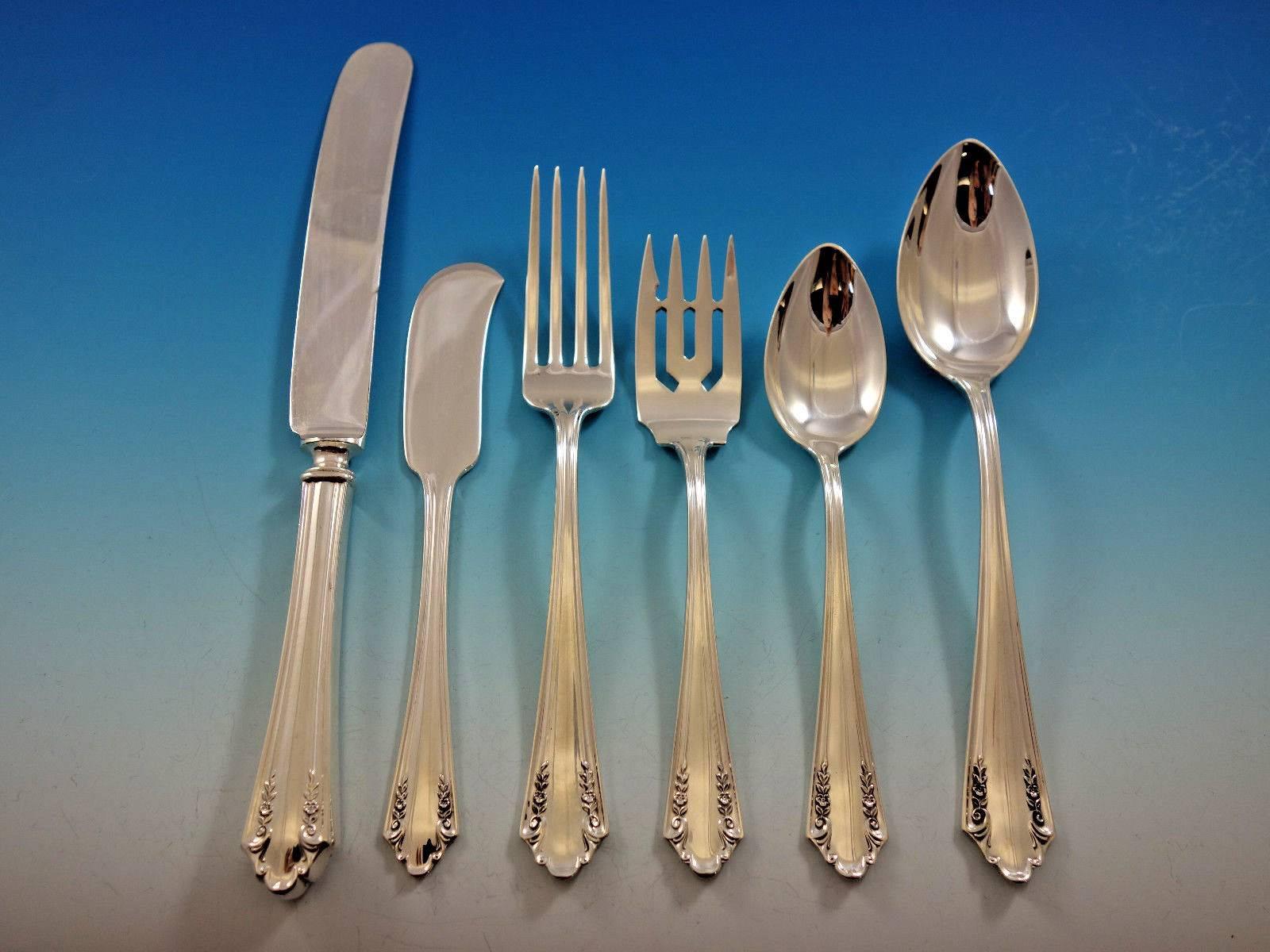 Shenandoah by Alvin Sterling Silver Flatware Set Service 45 Pieces Scarce In Excellent Condition For Sale In Big Bend, WI