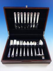 Madam Jumel by Whiting Sterling Silver Flatware Set 8 Service 35 Pcs No Monogram