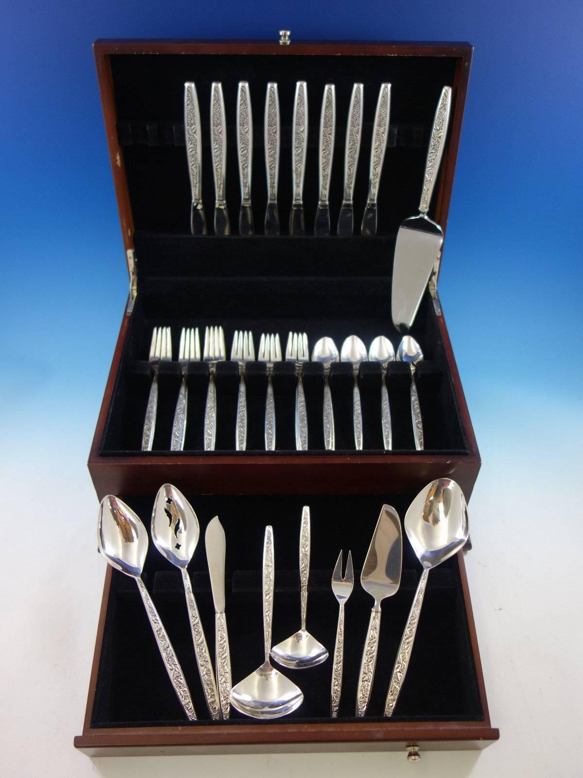 Valencia by International Sterling silver flatware set - 41 pieces. This set includes: 

eight knives, 9