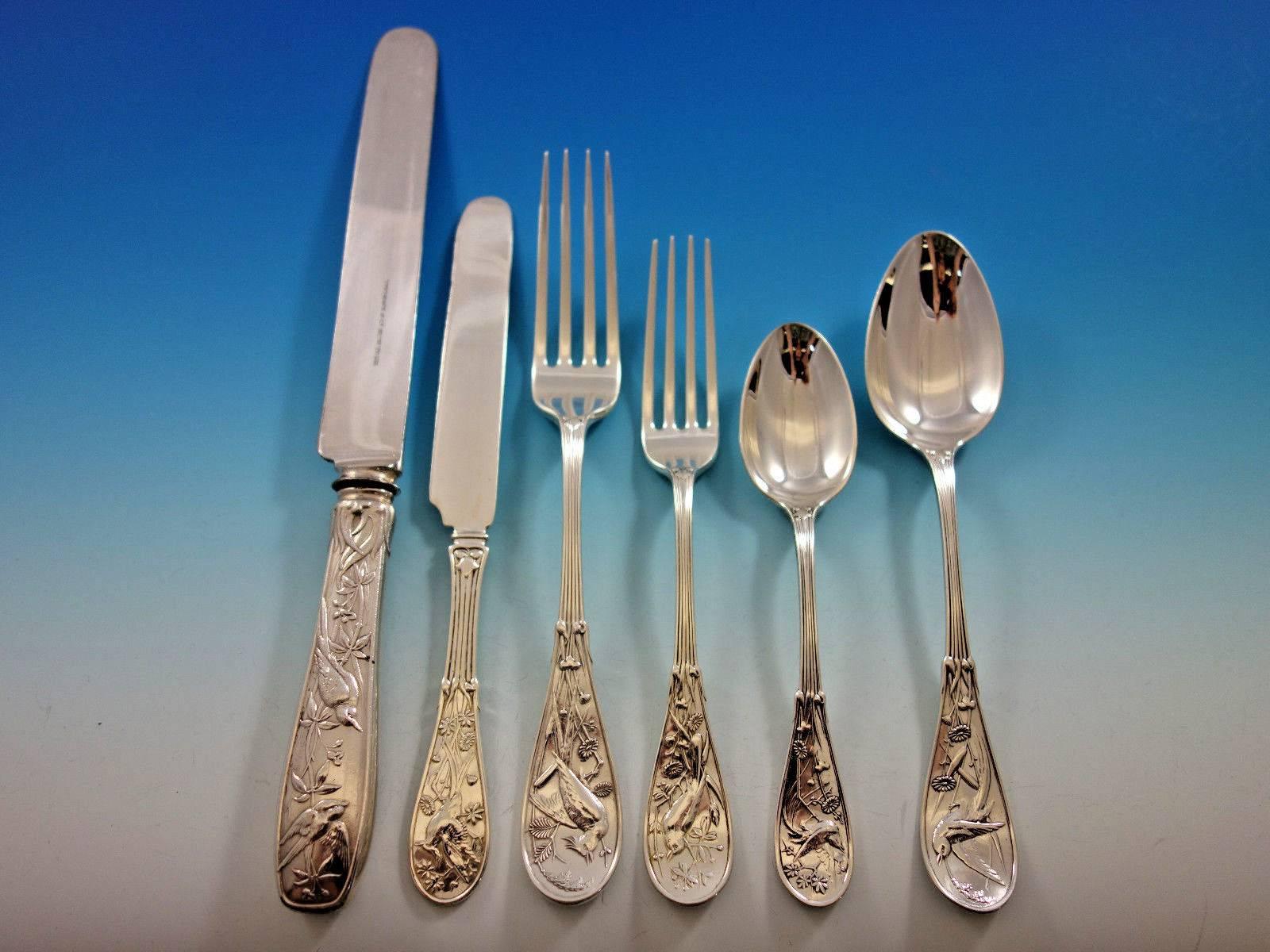 Japanese by Tiffany and Co. Sterling Silver Flatware Set 8 Service 50 Pcs Dinner In Excellent Condition In Big Bend, WI