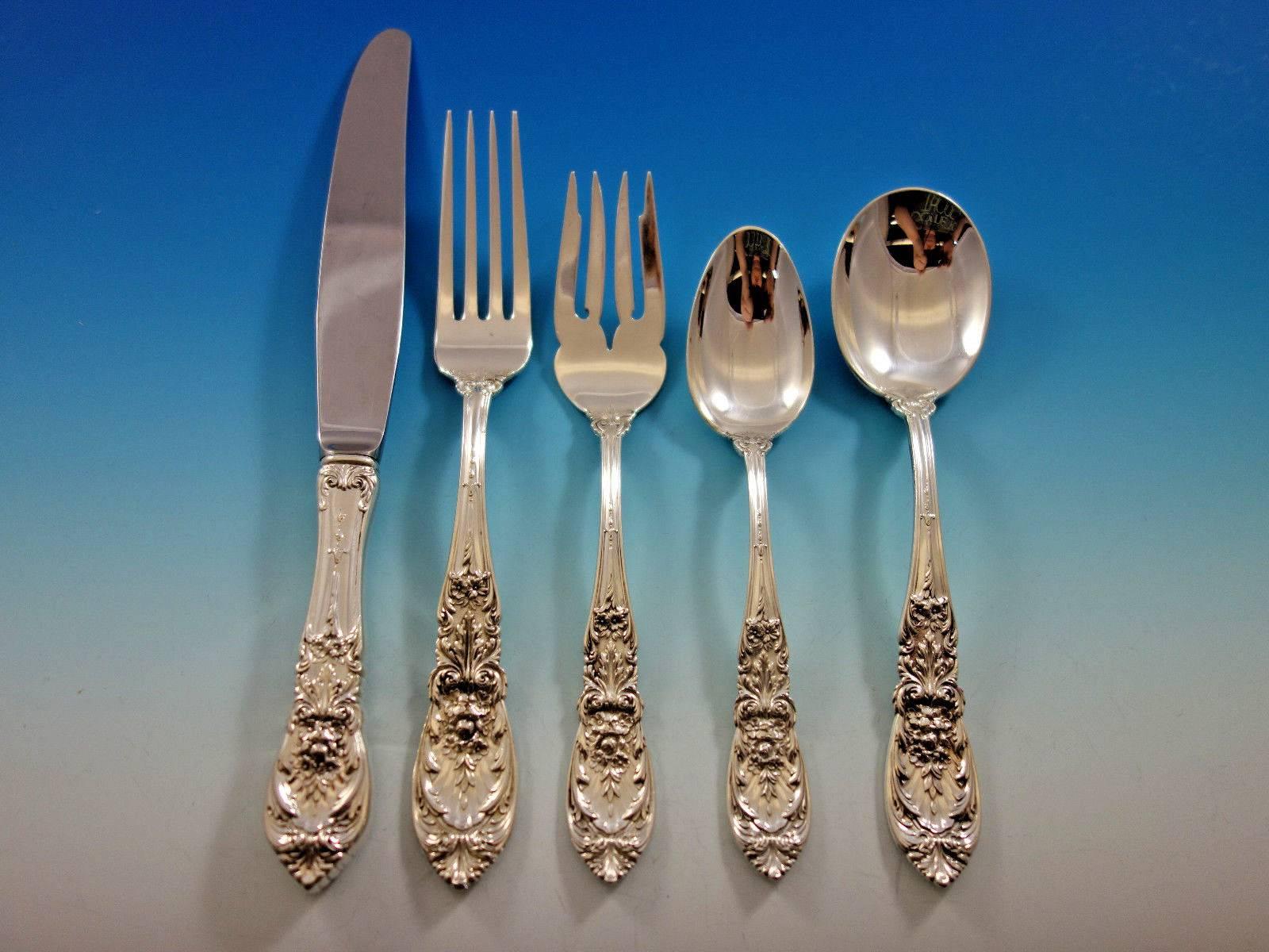 Richelieu by International Sterling Silver Flatware Set for 12 Service 65 Pcs In Excellent Condition For Sale In Big Bend, WI