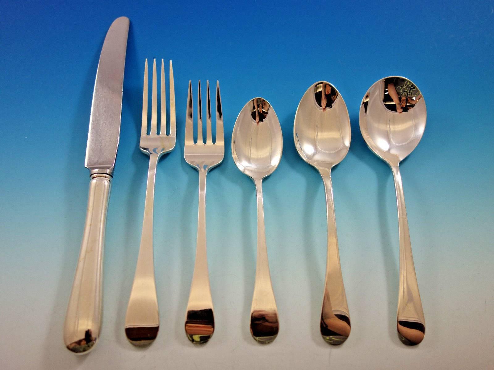 Hannah Hull by Tuttle Sterling Silver Flatware Set for 8 Service 56 Pieces In Excellent Condition In Big Bend, WI