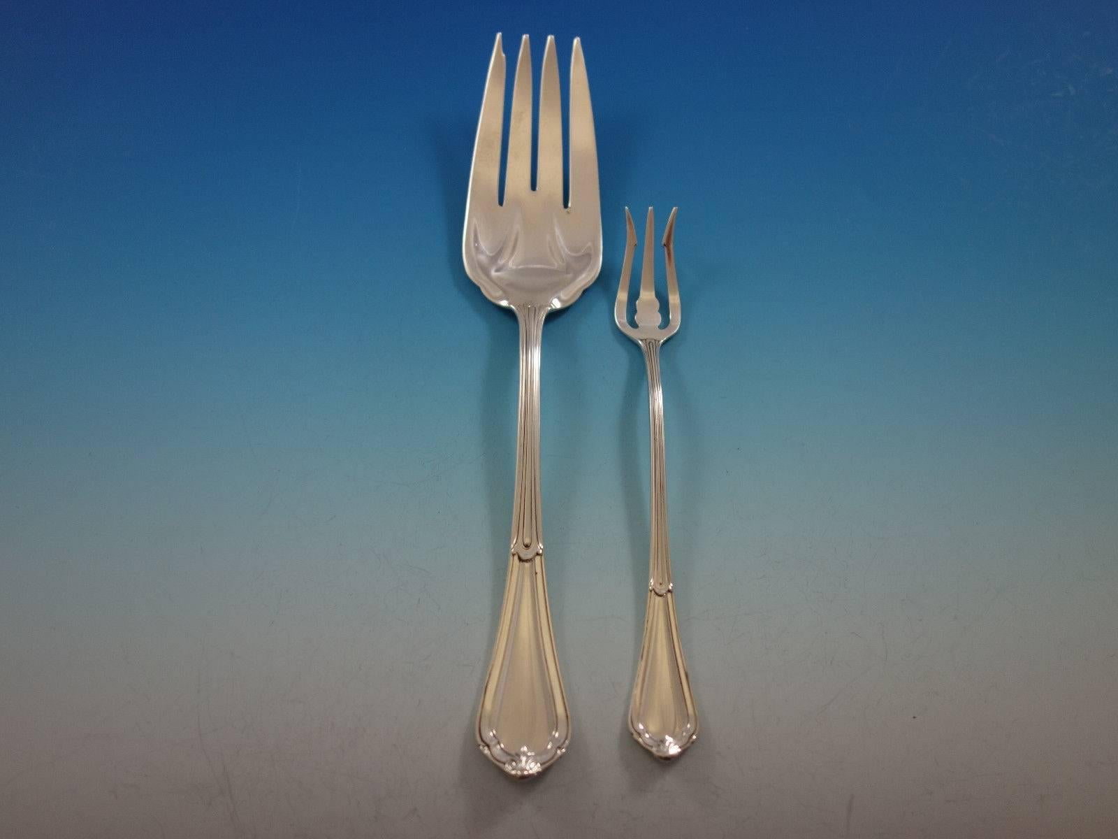 20th Century La Salle by Dominick and Haff Sterling Silver Flatware Set 12 Service 69 Pcs For Sale