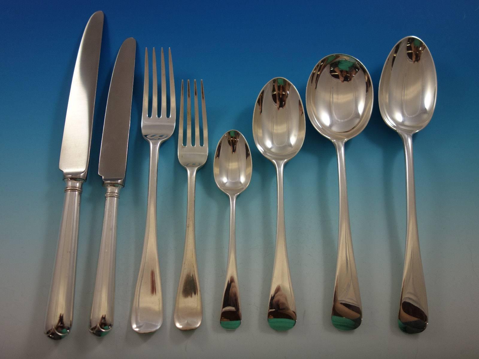 Old English by R Burbridge Sterling Silver Flatware Set 12 Service 95 pcs Dinner In Excellent Condition In Big Bend, WI
