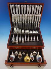 Coburg by CJ Vander & English Sterling Silver Flatware Set Service 112 Pc Dinner