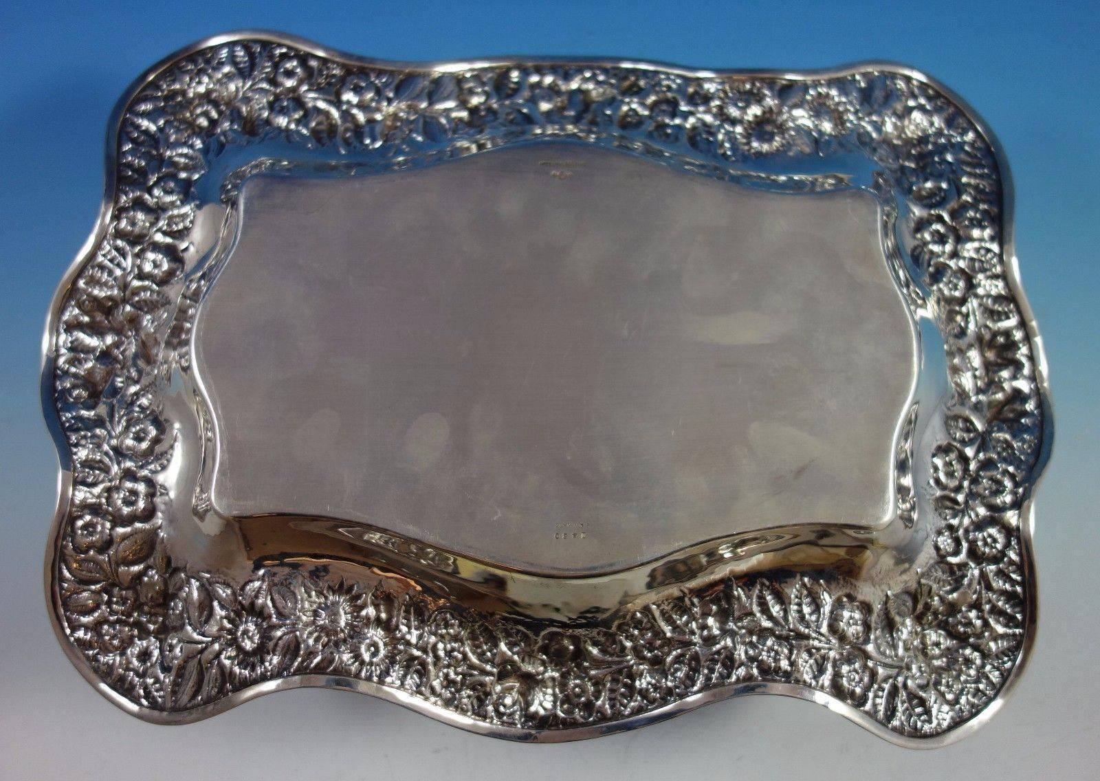 Baltimore Rose by Schofield Sterling Silver Platter with Wavy Edge, Marked #1480 2