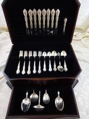Rose Tiara by Gorham Sterling Silver Flatware Set Service 46 Pieces