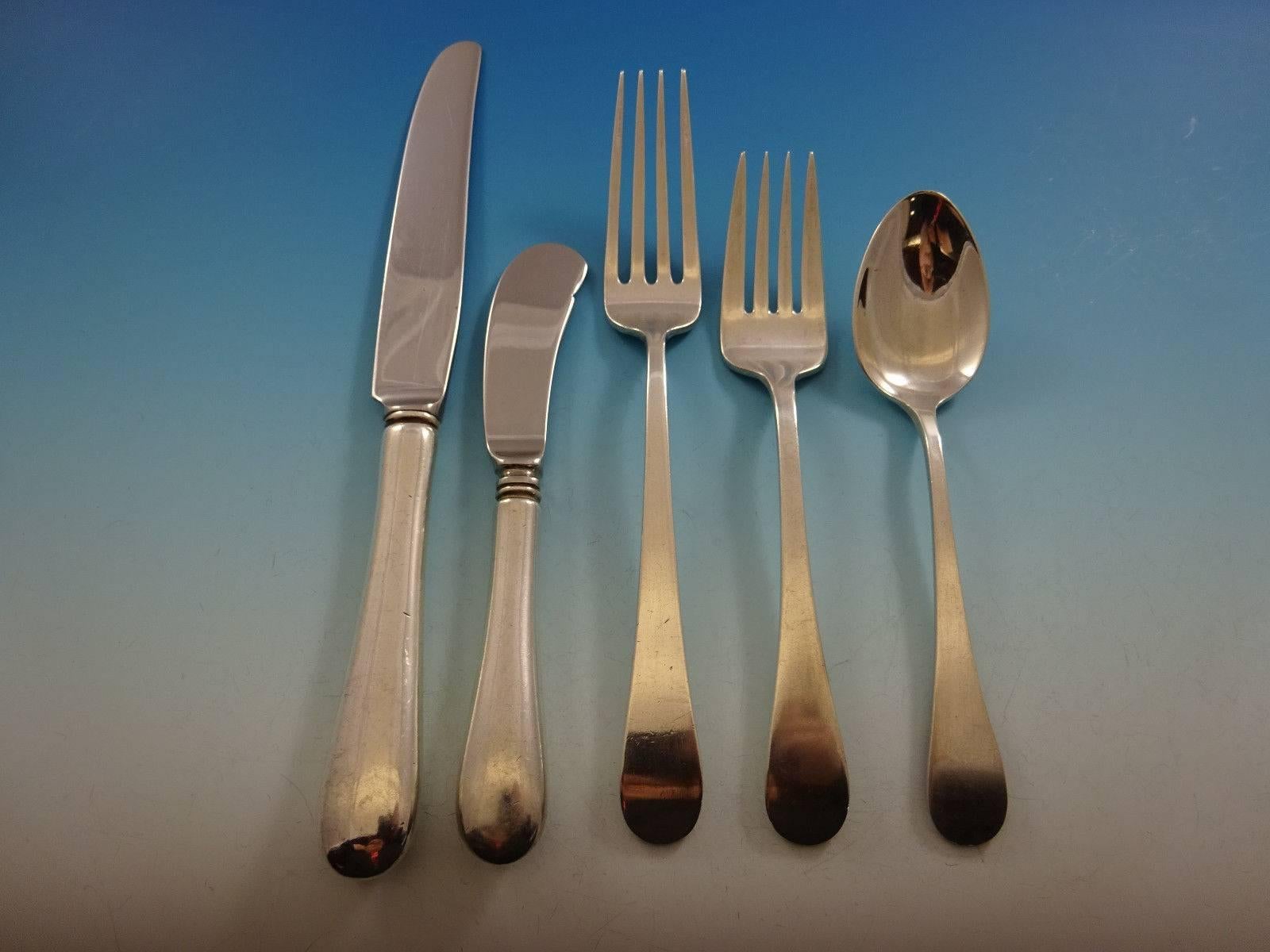 Hannah Hull by Tuttle Sterling Silver Flatware Set for 12 Service 65 Pieces In Excellent Condition In Big Bend, WI
