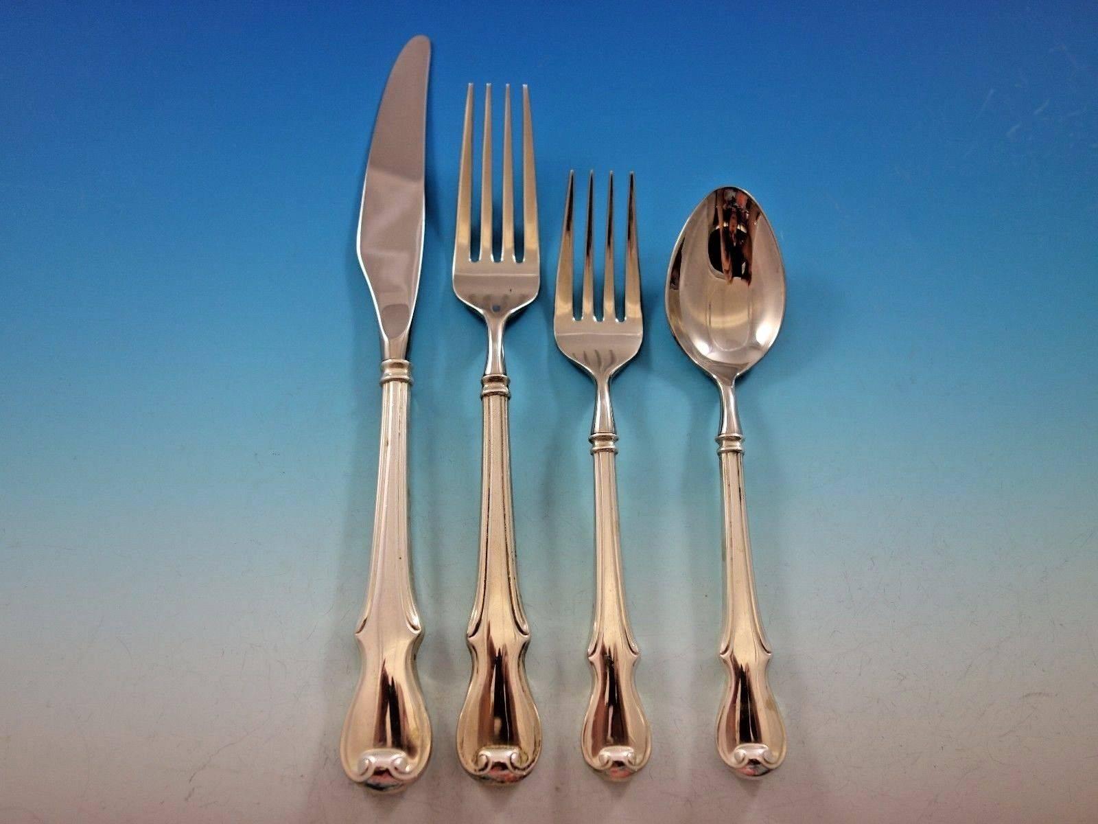 Plymouth Colony by Wallace Sterling Silver Flatware Set for 8 Service 34 Pieces In Excellent Condition In Big Bend, WI