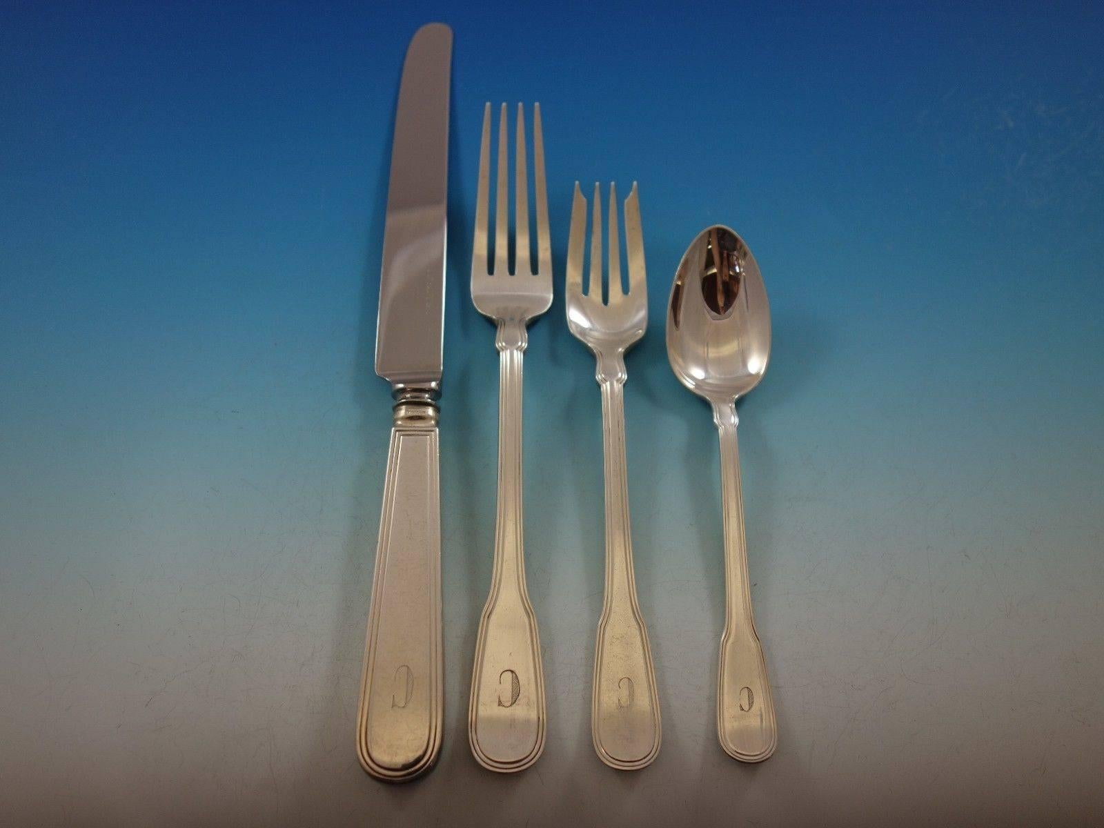 20th Century Hamilton by Tiffany and Co Sterling Silver Flatware Set for 12 Service 80 Pieces