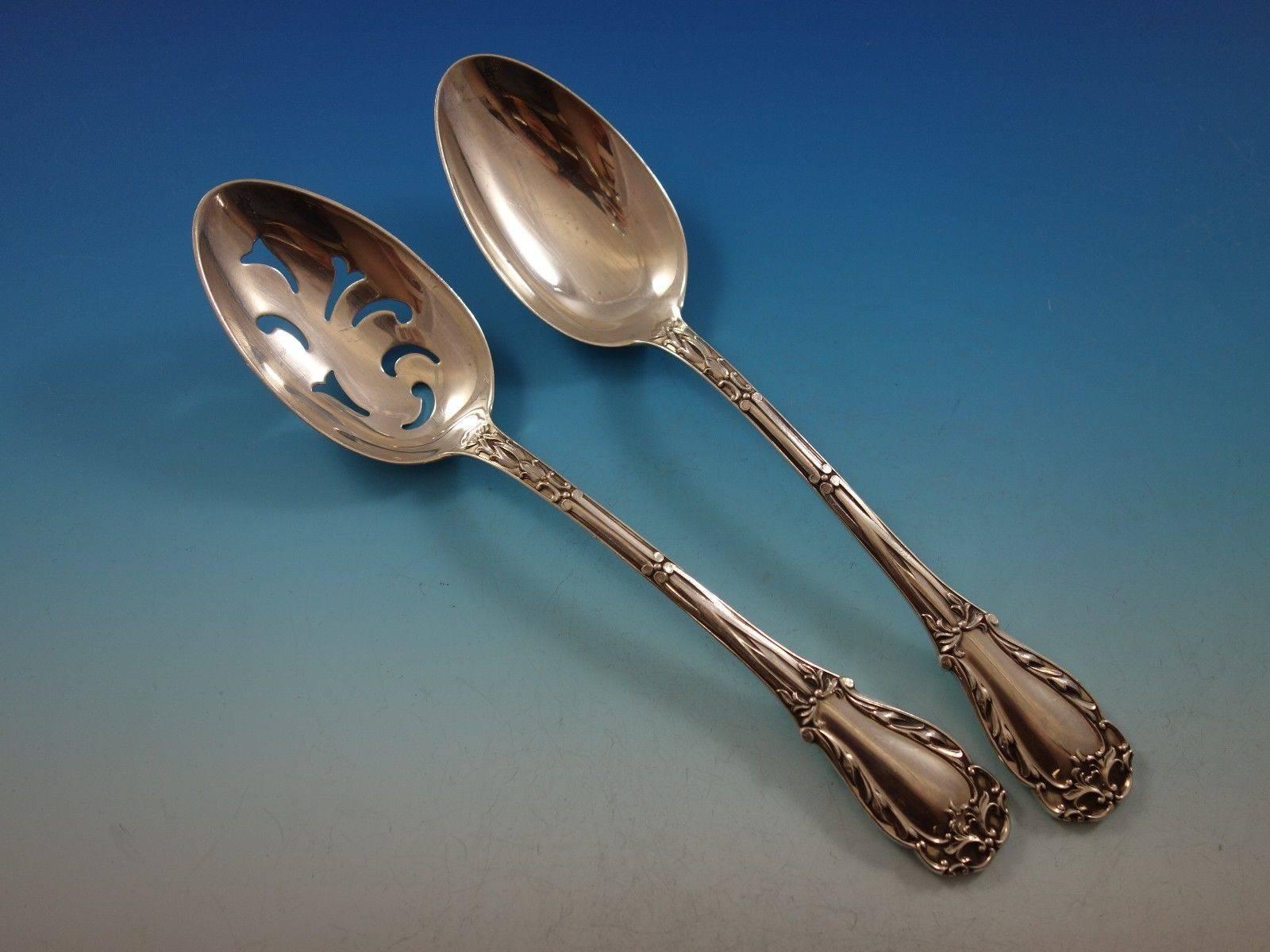 20th Century Quadrille by Kirk Sterling Silver Flatware Set for 6 Service 35 Pieces For Sale
