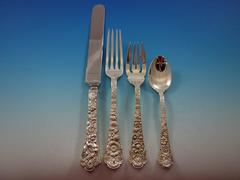 Cluny by Gorham Sterling Silver Flatware Set Dinner & Luncheon Service, 153 Pcs