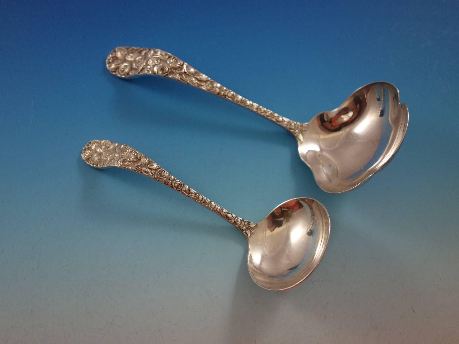 Baltimore Rose by Schofield Sterling Silver Flatware 12 Set Service 84 Pieces In Excellent Condition In Big Bend, WI