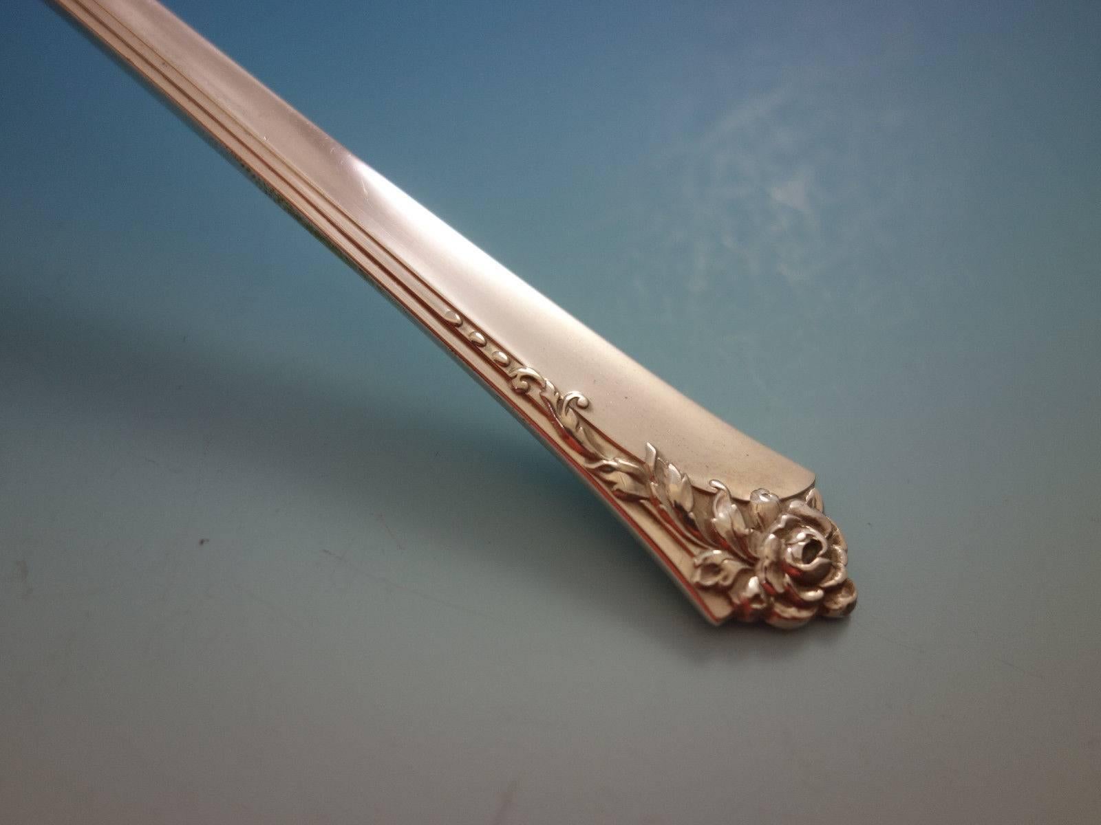 damask rose sterling silver