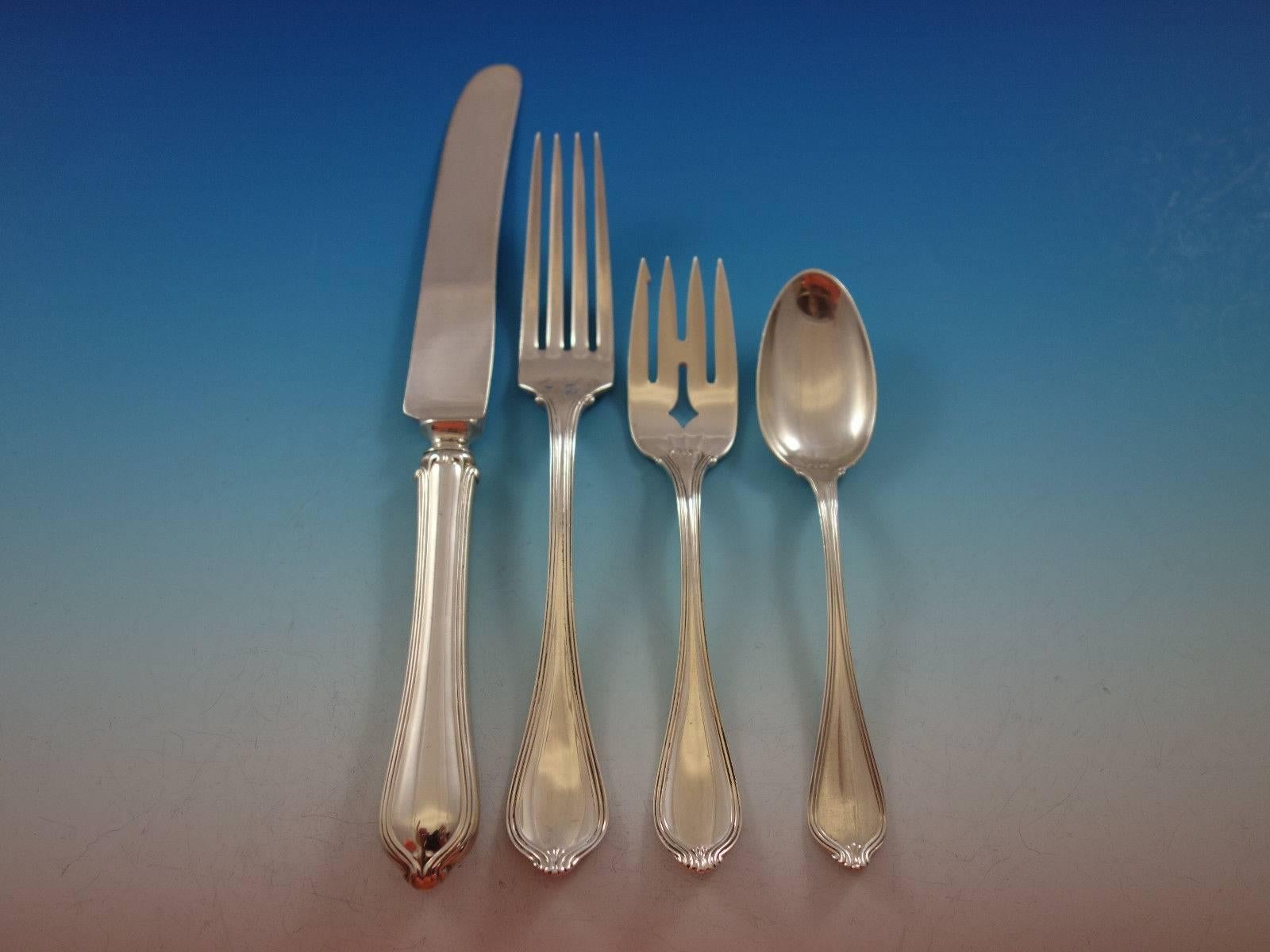 Paul Revere by Towle Sterling Silver Flatware Set for 8 Luncheon Service 40 Pcs In Excellent Condition In Big Bend, WI