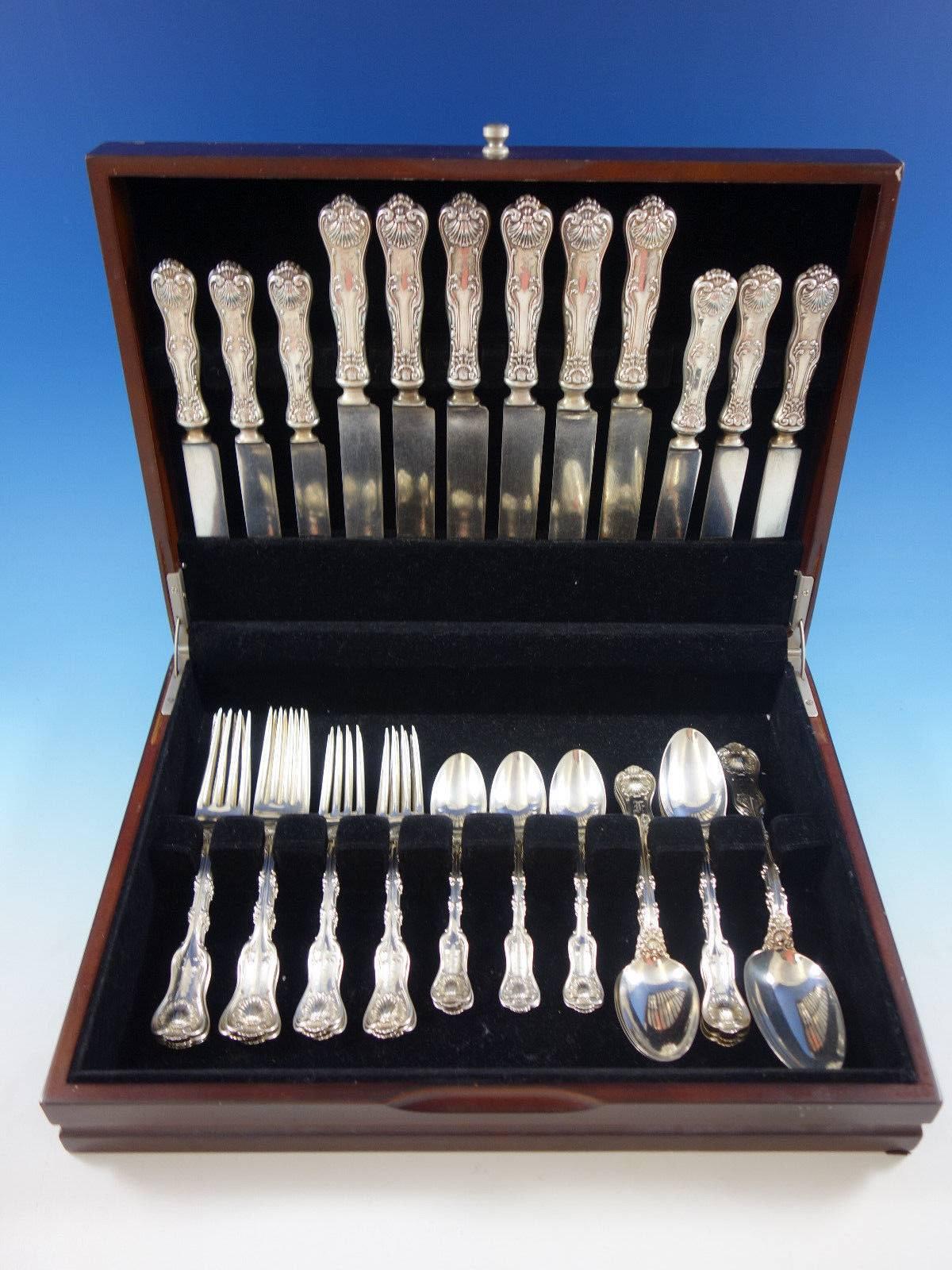 Imperial Queen by Whiting sterling silver flatware set, 38 pieces. Great starter set! This set includes: 

six dinner size knives, 9 1/2