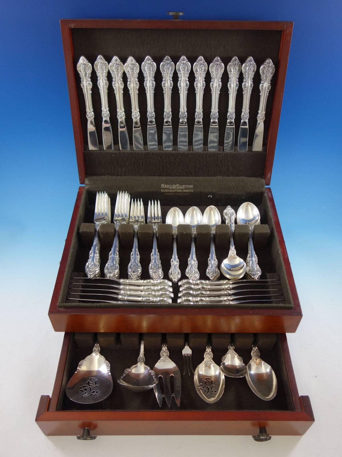El Grandee by Towle sterling silver flatware set, 79 pieces. This set includes: 

12 knives, 9