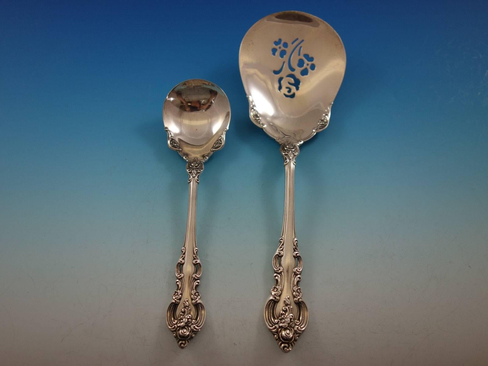 20th Century El Grandee by Towle Sterling Silver Flatware Set for 12 Service 79 Pieces For Sale