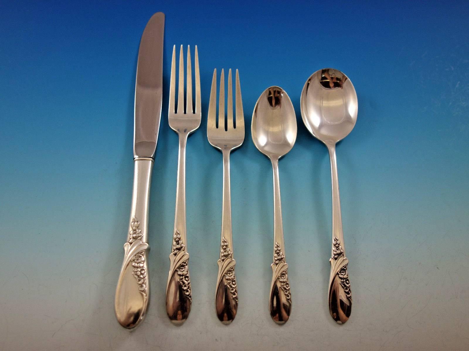 May Melody by International Sterling Juego de cubiertos de plata para 12 Servicio 62 piezas siglo XX en venta