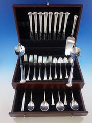 Newport Scroll by Gorham Sterling Silver Flatware Set 8 Service 45 Pieces Place