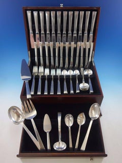 Continental International Sterling Silver Flatware Set 12 Service 79 Pcs Dinner