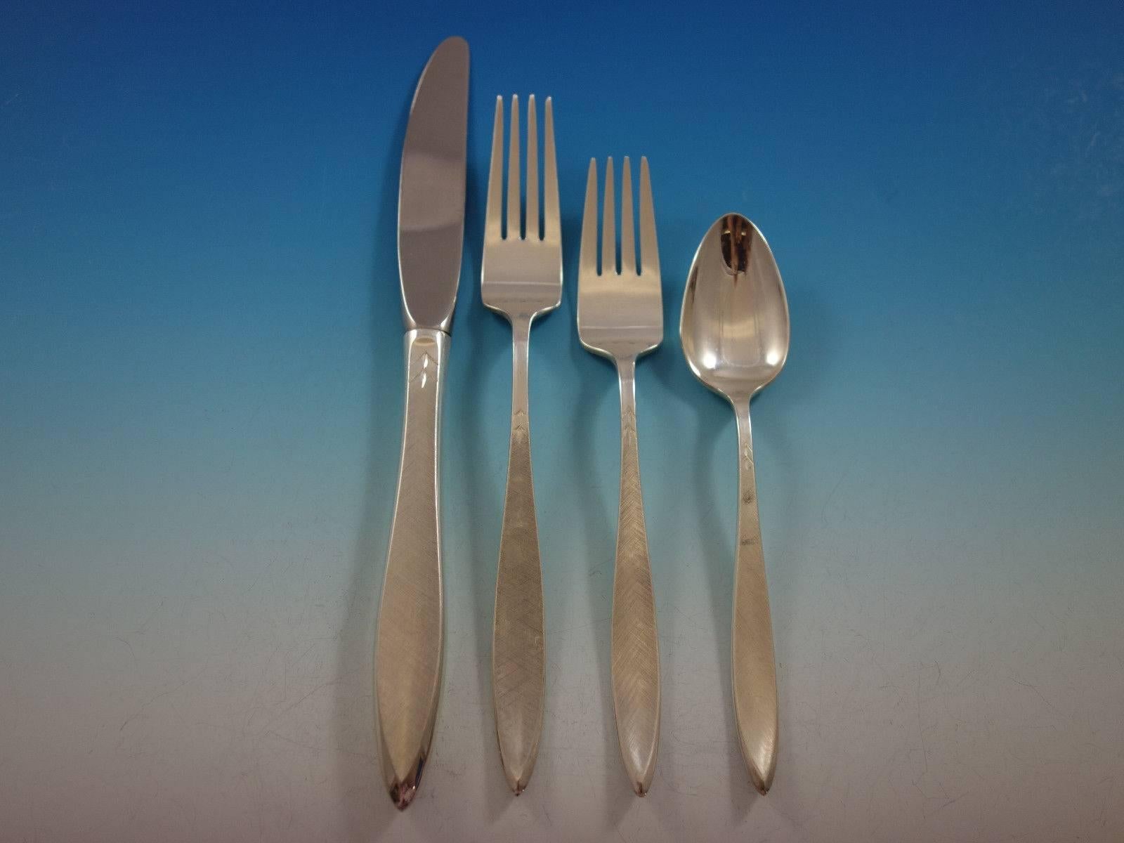Gossamer by Gorham Sterling Silver Flatware Set for 8 Service 46 pieces In Excellent Condition For Sale In Big Bend, WI