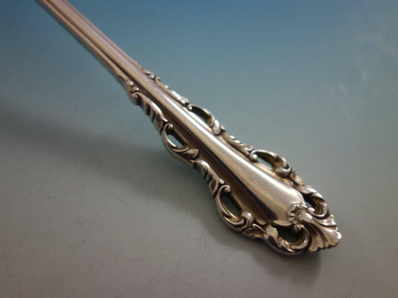 20th Century Dresden Scroll by Lunt Sterling Silver Flatware Set for 8 Service 32 Pieces For Sale
