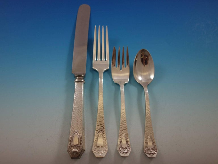 Heraldic by 1847 Rogers / Int''l Silver Plated Cutlery Set for 12 Service Dinner In Excellent Condition In Big Bend, WI