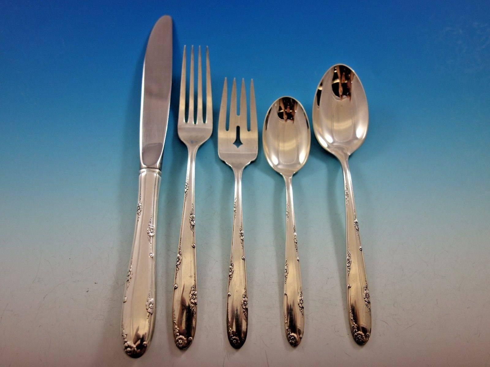 20th Century Madeira by Towle Sterling Silver Flatware Set for Eight Service 40 Pieces For Sale