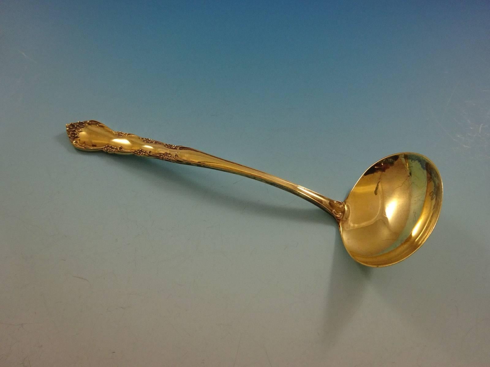 Ensemble de couverts en argent sterling 8 services 35 pièces Cheryl Gold par Kirk Vermeil en vente 1