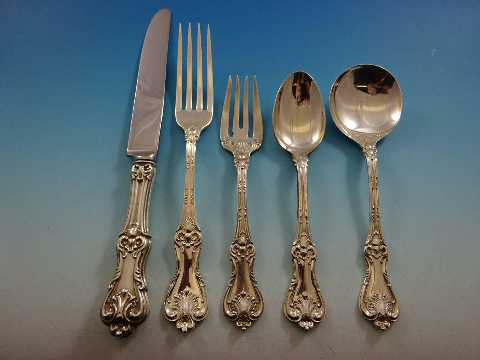 Federal Cotillion by Frank Smith Sterling Silver Flatware Service 12 Set 72 Pcs In Excellent Condition For Sale In Big Bend, WI