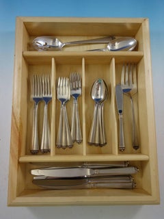 Satin Beauty by Oneida Sterling Silver Flatware Set Service 28 Pieces