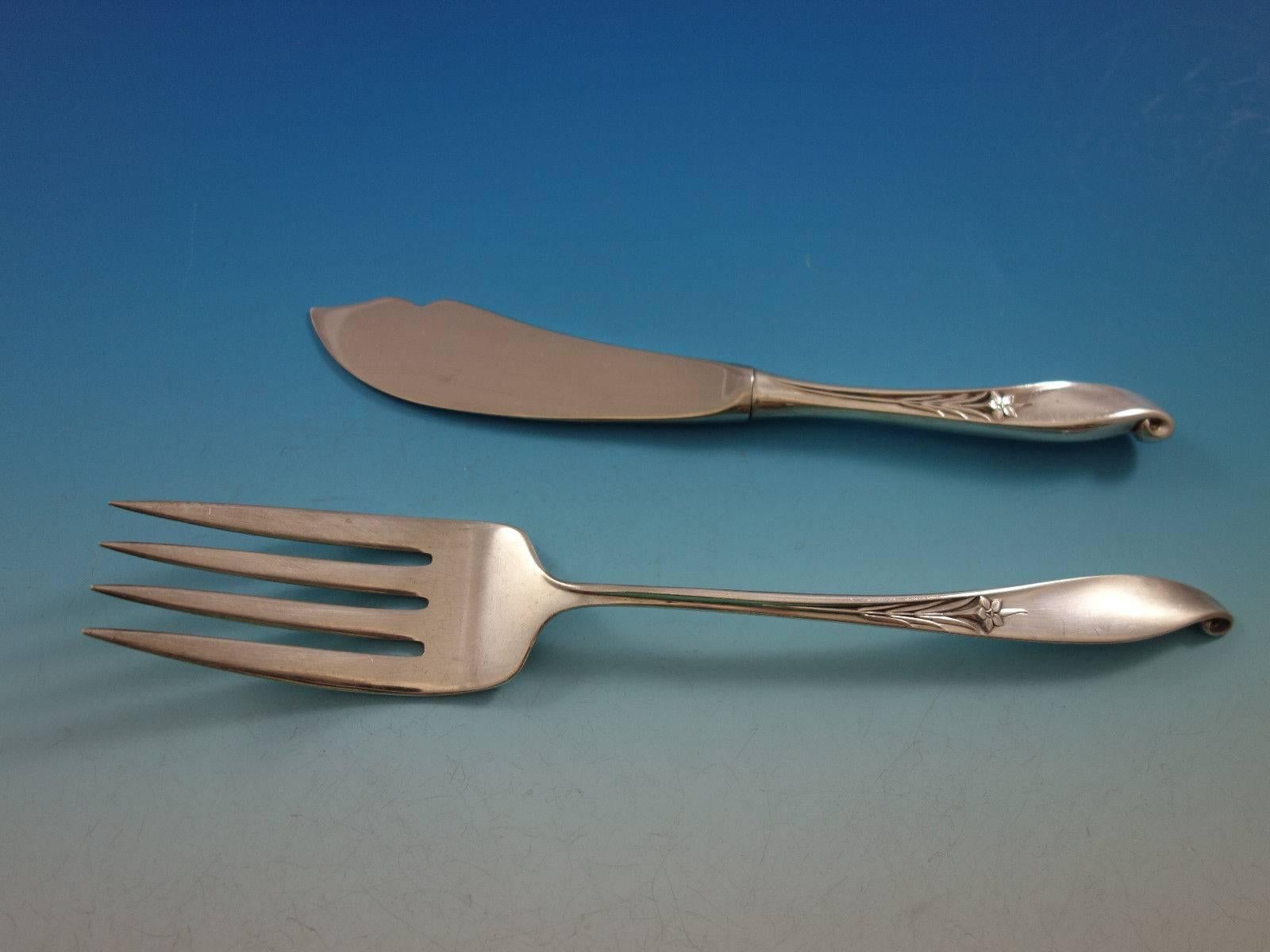 Wishing Star by Wallace Sterling Silver Flatware Set for 12 Service 80 Pieces For Sale 2