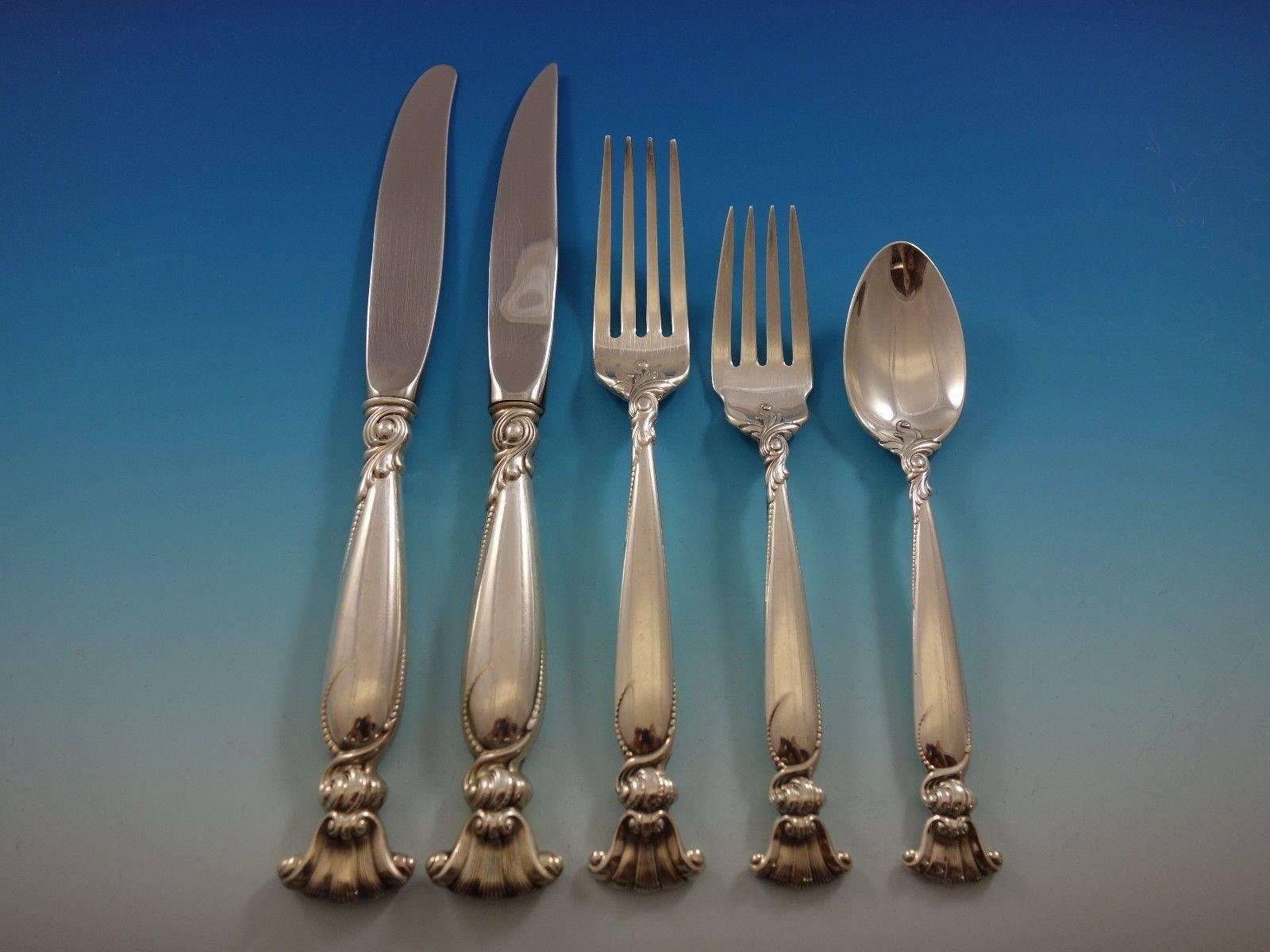20ième siècle Service de couverts en argent sterling 40 pièces Romance of the Sea de Wallace en vente