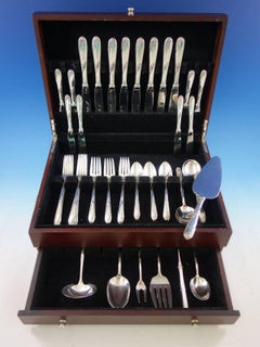 Sweetheart Rose by Lunt Sterling Silver Flatware Set for 8 Service 55 Pieces